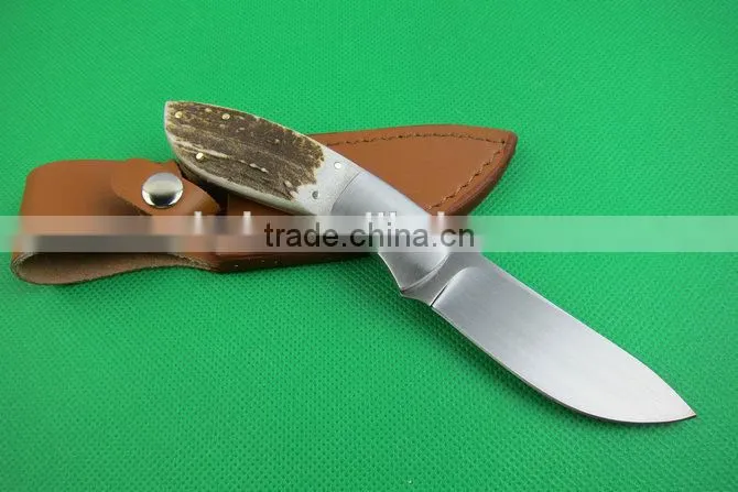 OEM small straight knife, antler handle hunting knife UD401777