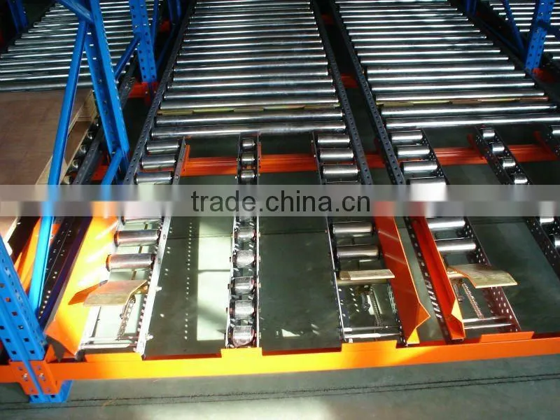 Flow rack shelving