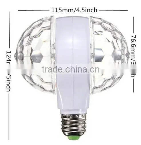 360 degree double side 6w rgb rotating stage light led