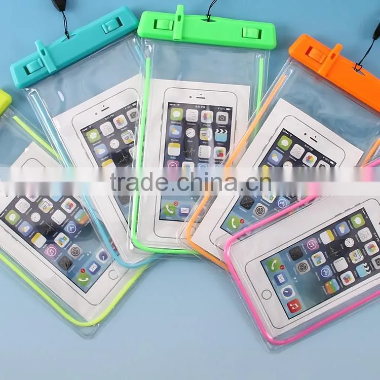 2016 Most Popular Promotional Waterproof Neck Haning Phone Bag