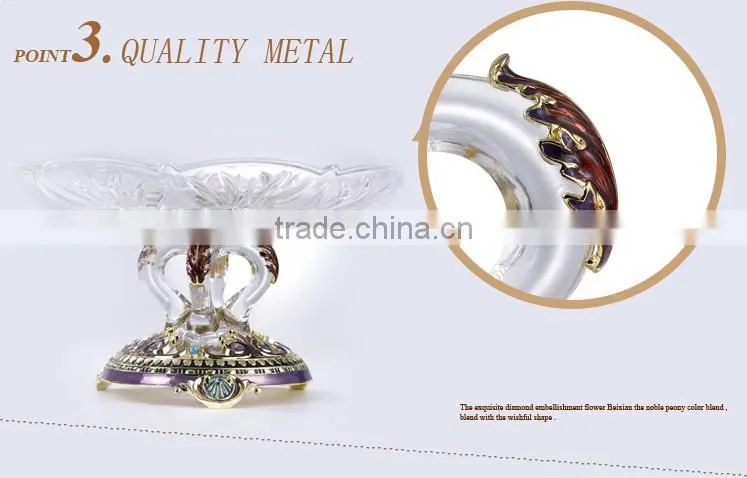 RORO Good Fortune craft house warming gift antique glass fruit plate