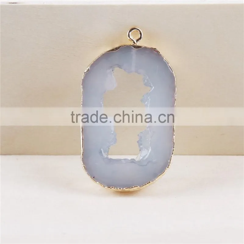 Agate Druzy Drusy Crack Agate Jewelry Pendant