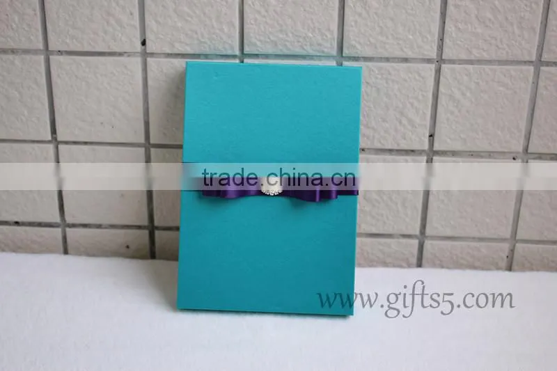 Best wedding invitation card boxes with bowknot