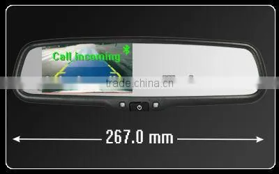4.3 inch car rearview monitor with built-in bluetooth speaker