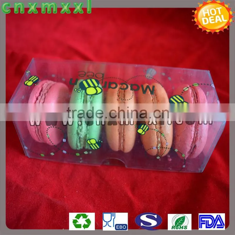 packing 5units clear macaron boxes