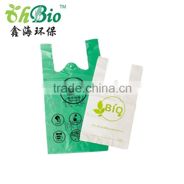 EN13432 biodegradable cornstarch plastic EN13432 ASTMD 6400 biodegradable trash bags