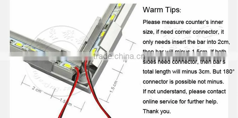 30cm LED Bar Lights SMD5730 12V 72/90 leds/m Aluminium Cell Phone/Jewelry/Watch Cabinet Showcase Counter LED Hard Rigid Strip