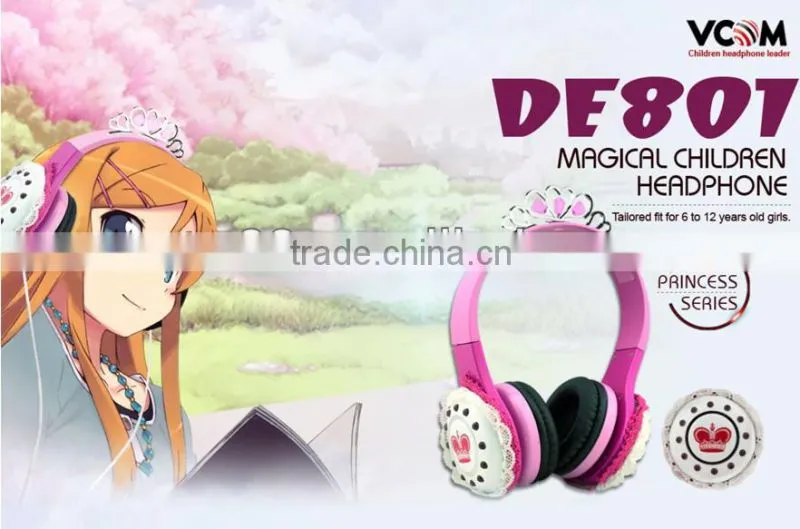 VCOM Newest Professional Design Children's headphones for 6-12 years old Children