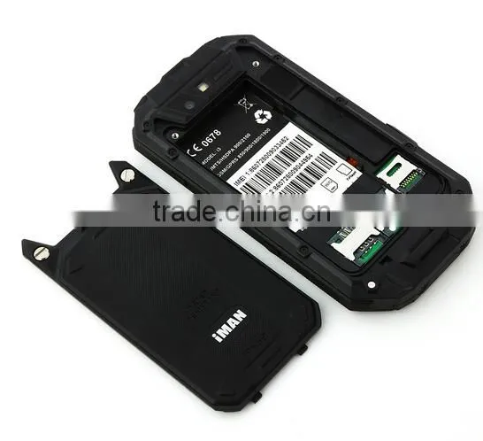 iMAN i3 Smartphone IP68 Android 4.2 MTK6589T 1GB 16GB 4.3 Inch QHD IPS Screen Black