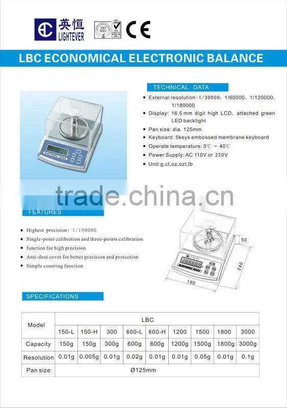 LBC scale electronic 150g to 3000g