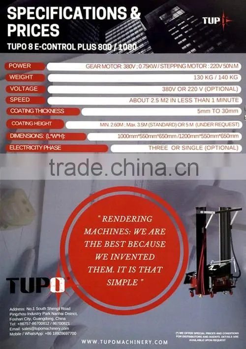 Construction wall rendering machine/hight efficiency wall plastering machine/auto wall rendering machines