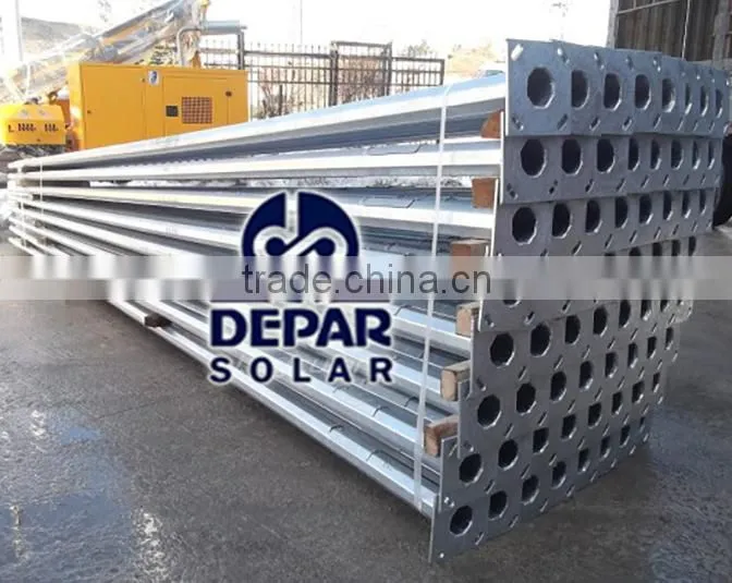 6m Polygon Solar Street Light Pole -hot dip galvanized lamp post, lamp column