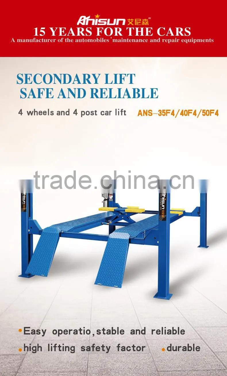 car lift 4 post for tire repair