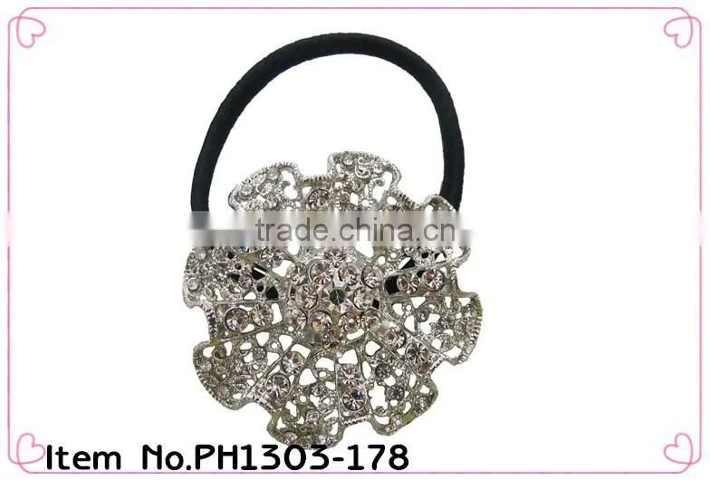 girls elastic hairband elastic hair band with pearls