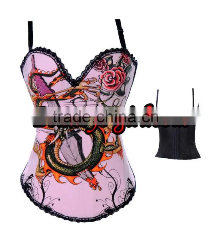 fashion girl cotton corset lace up corset sexy white bustier top