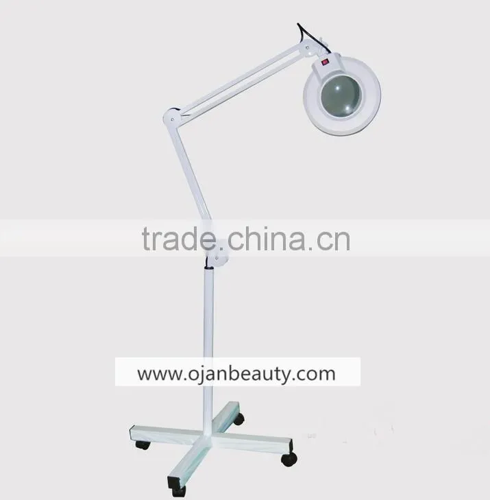 Beauty salon equipment 5X magnifying lamp parts led magnifying glass floor lamp With CE