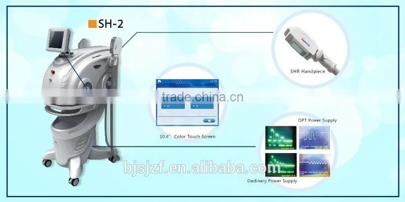 color touch screen SHR+E-light+IPL+RF beauty machine