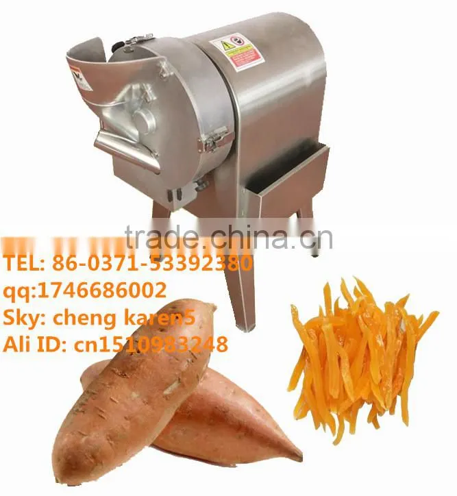 sweet potato peeling and slicing machine/sweet potato chips cutting machine