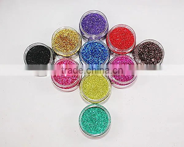 Best sell 1/128'' PET glitter powder for plastic