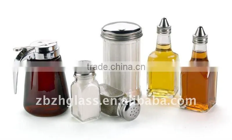 with metal rack glass spice jar,glassware