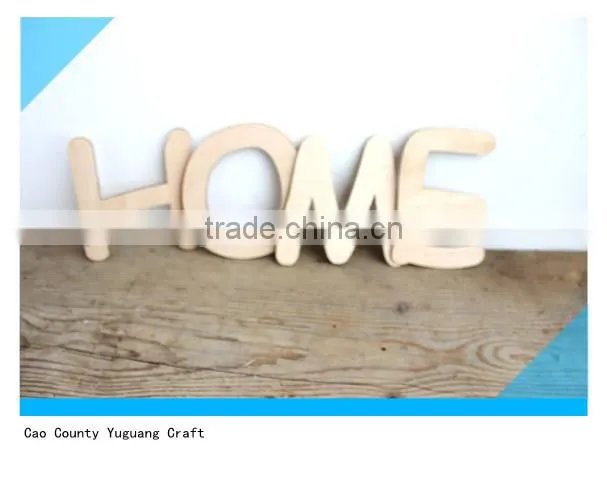 Home wooden word decor 6" unfinished wood sign wall decor craft