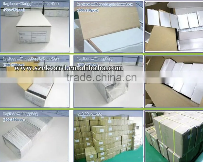Blank Eco-friendly PVC Magnetic Stripe Card with free sample