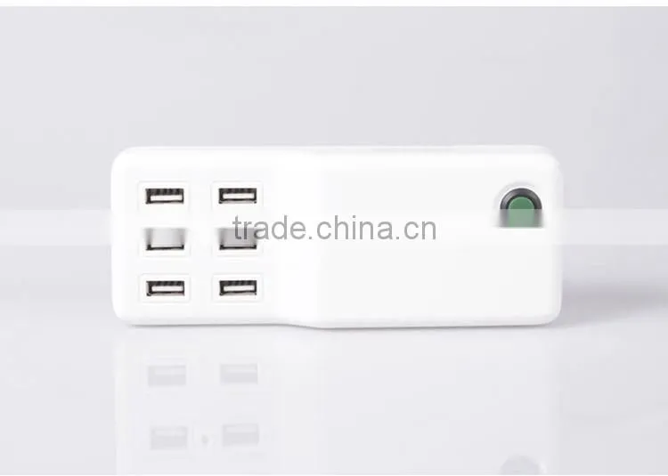 2016 mobile phone 6 ports usb desktop charger station socket