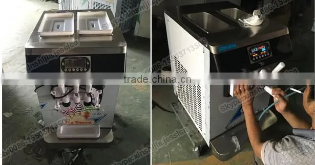 Facory hot sale 2+1 flavor table top ice cream machine