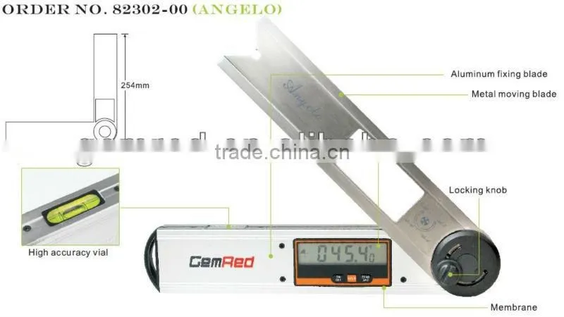 360 degree 0.05 resolution electronic gauging tools digital angle level