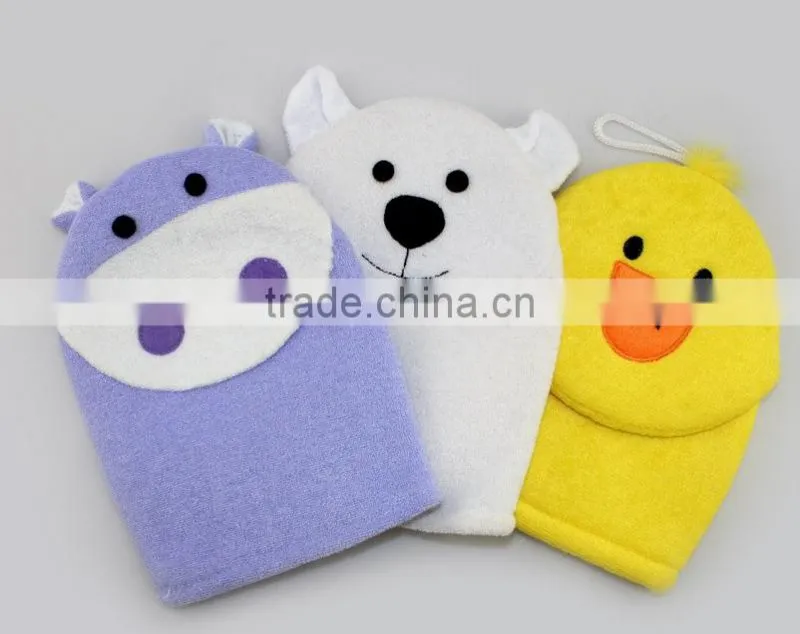 new style kids bath glove with custom logo,various color,custom color,OEM orders are welcome