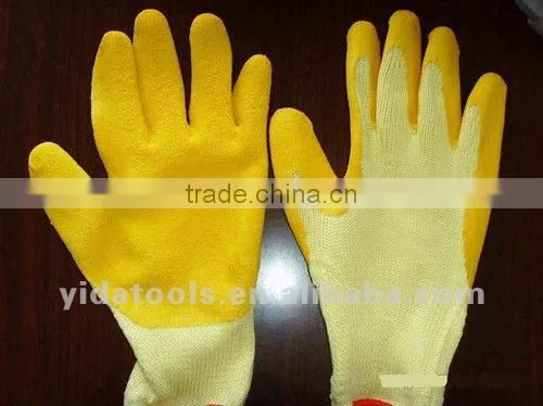 latex palm coated safety gloves