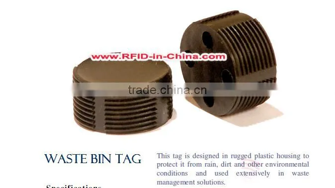 Hot Selling RFID Asset Tracking Template RFID Tag for Waste Bin Tracking