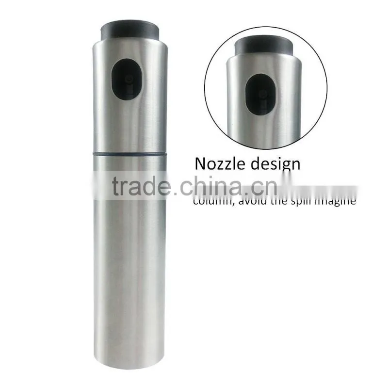Stainless steel Baking Olive Oil Bottle/Pot/Mister, Cooking Sprayer & Dispenser, Silver