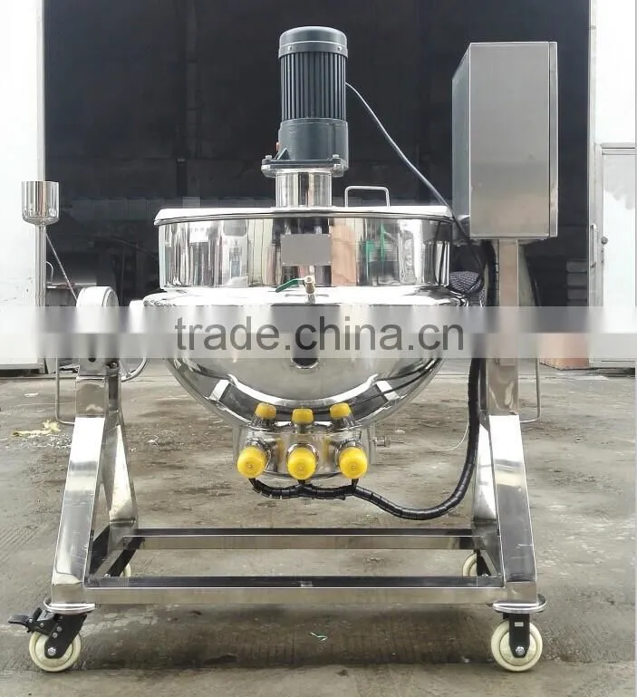 100L stainles water jacket pot with mixer