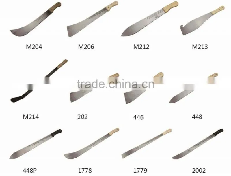 the good quality carbon garden steel machete with wooden handle