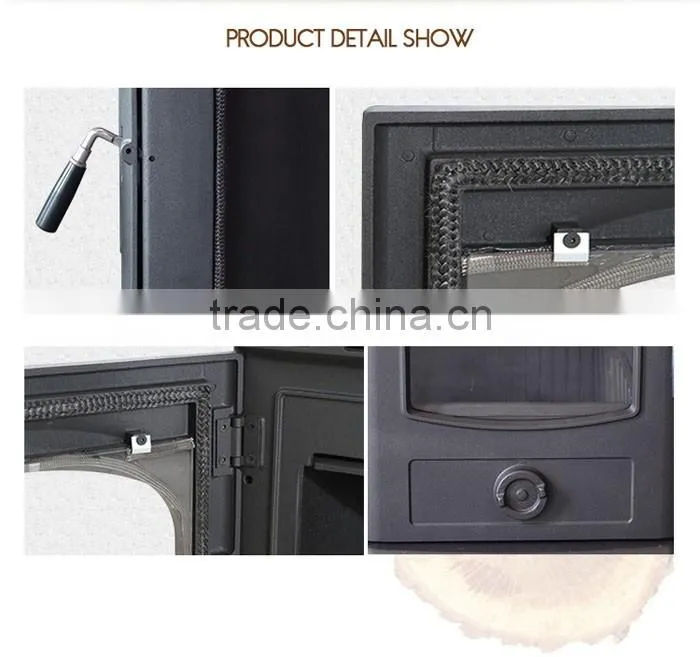 Factory direct selling indoor wood stove/wood stoves with water boiler and door with galss