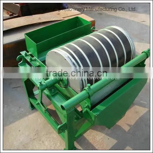 Permanent high magnetic wet drum magnetic separator semi-counter current type