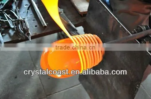 Wholesale modern handmade colorful oval glass flower vase factory for home decor