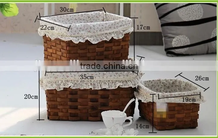 willow and wood chip basket