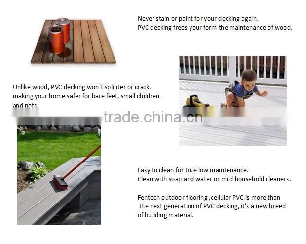 Waterproof Skidproof Plactic Composite Decking