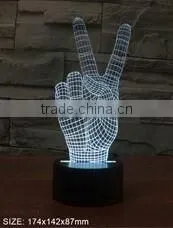 3D effect dice shape USB charging desktop night light