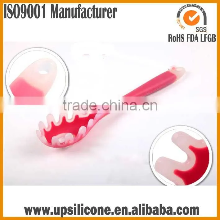 Silicone Pasta Fork in Hygienic Solid Coating, Spaghetti Fork with Bonus Cooking Tips