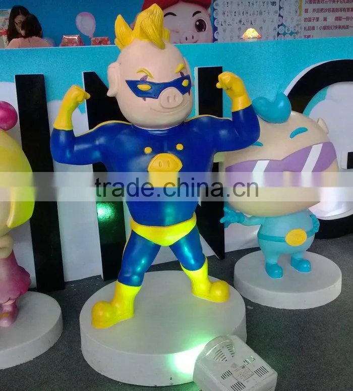Fiber glass movie cartoon statue