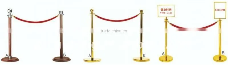 Hotel retractable railing stand