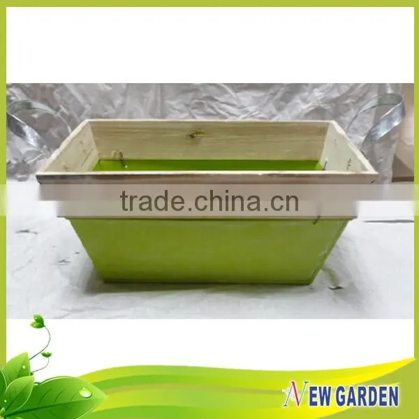 China Wholesale Durable Garden lightweight retangle wooden pot