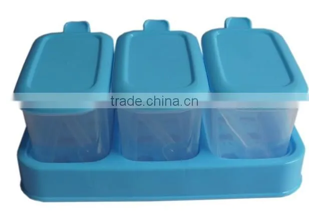2Layer of Plastic Condiment Dispenser Set Seasoning Bottle