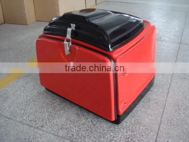 High quality shiny gel coat finish fiberglass delivery box for scooter and motorcycle. factory