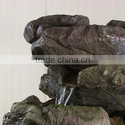 5-Step Rock Falls Tabletop Fountain with LED Lights