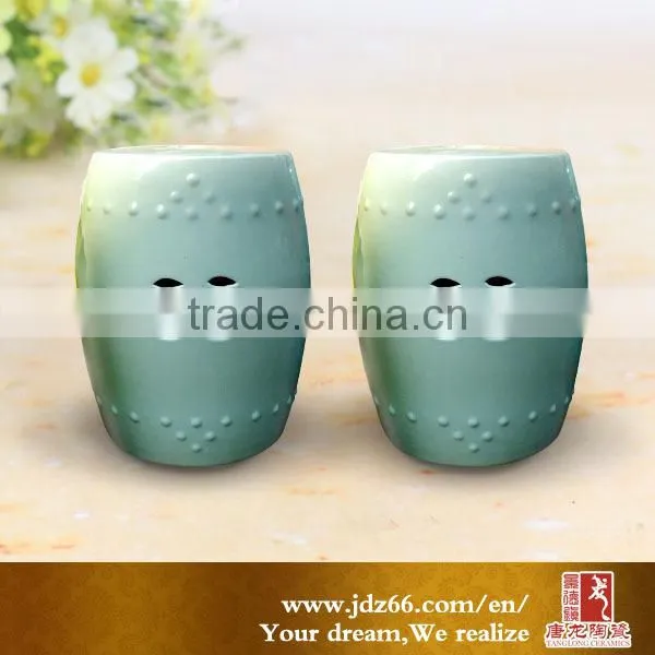 Jingdezhen facotry lime green garden stool