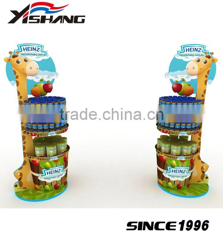 Supermarket branding cardboard dried fruit display stand
